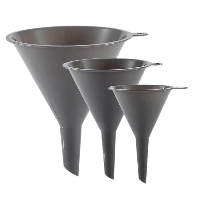 Plastic Kitchen Funnel Set of 3, Round Kitchen Funnels for Filling Bottles, Durable Funnels for Kitchen Use, Multifunctional Funnels for Filling Canning, Cooking, Lab or Car Oil