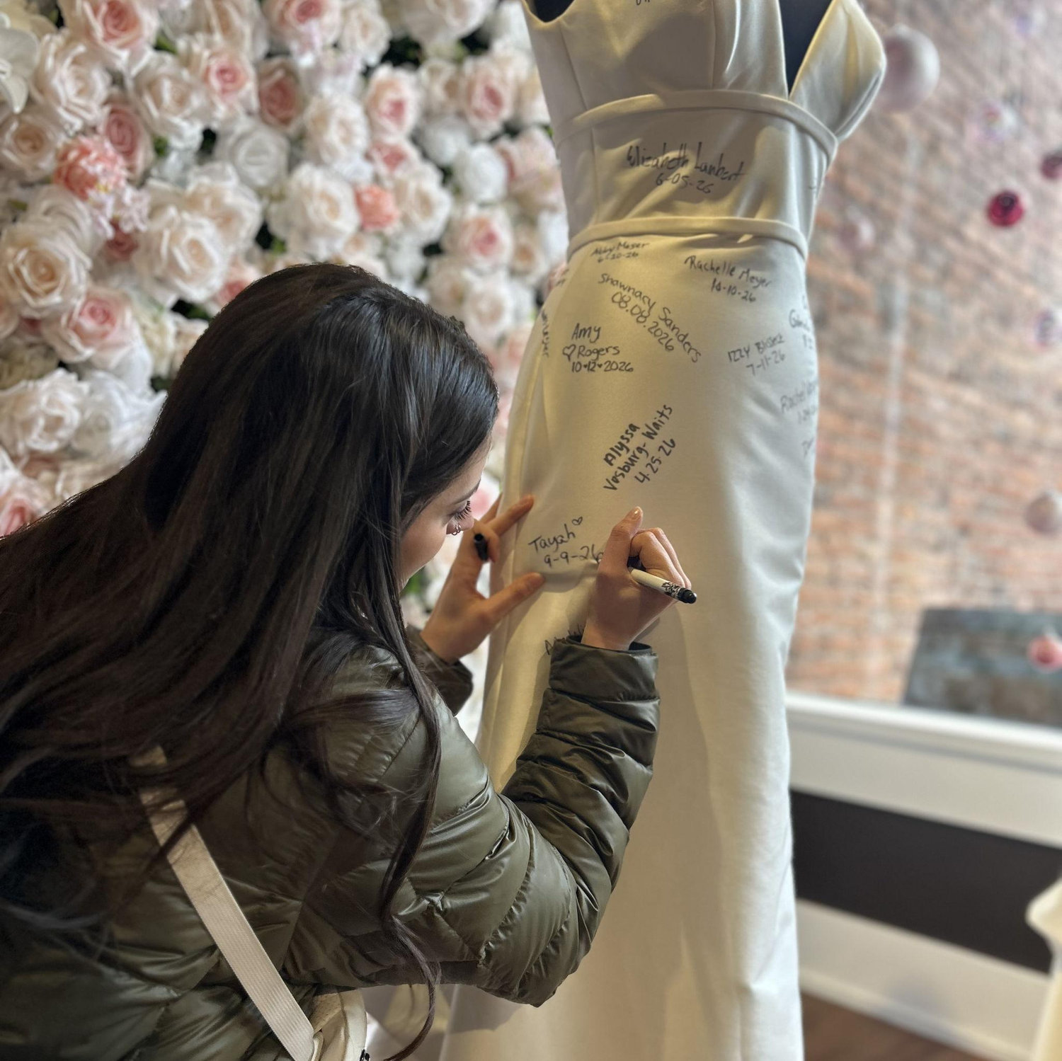 Tayah bought a wedding dress in January!
