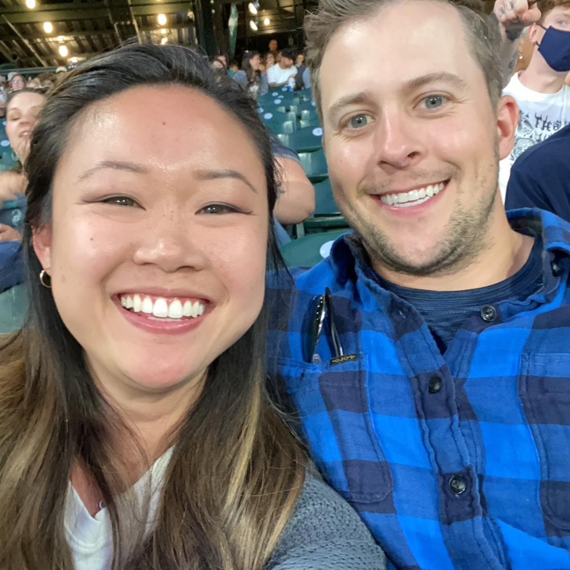 Our first baseball game together at the Mariner’s stadium. Fun fact: A fight broke out behind us and we were caught on TMZ!