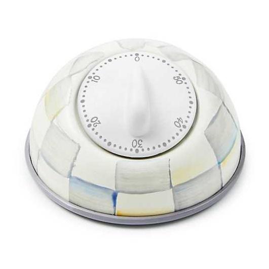 Mackenzie Childs Sterling Check Kitchen Timer