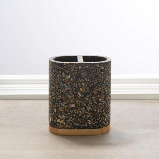 Soren Cement & Bamboo Toothbrush Holder