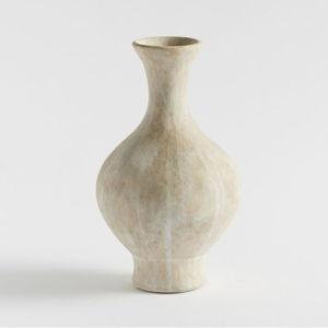 Artisan Studio Handcrafted Ceramic Collection - Natural Bulb Vase - 13.25"H