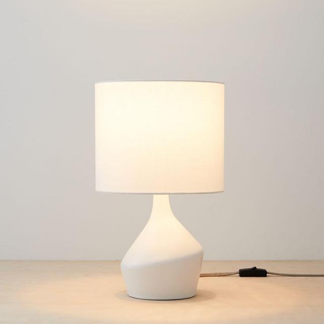 Asymmetry Mini Table Lamp, 16.5", White