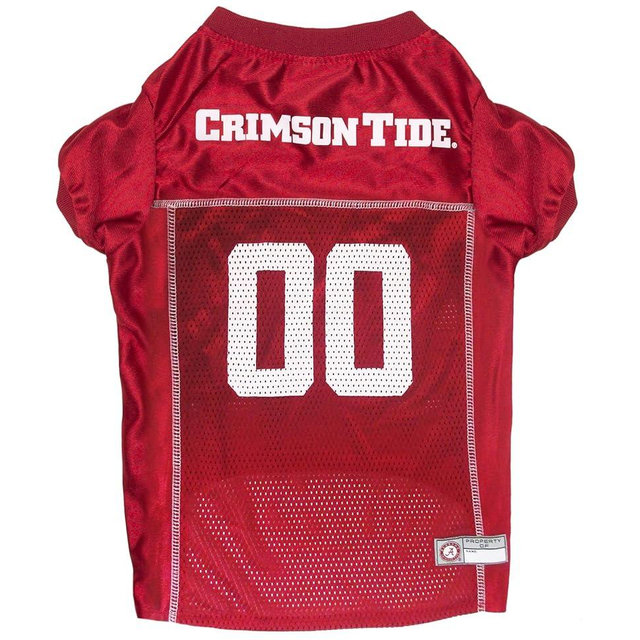 Pets First NCAA College Alabama Crimson Tide Mesh Jersey for DOGS & CATS, X-Large. Licensed Dog Jersey with your Favorite Football/Basketball College Team