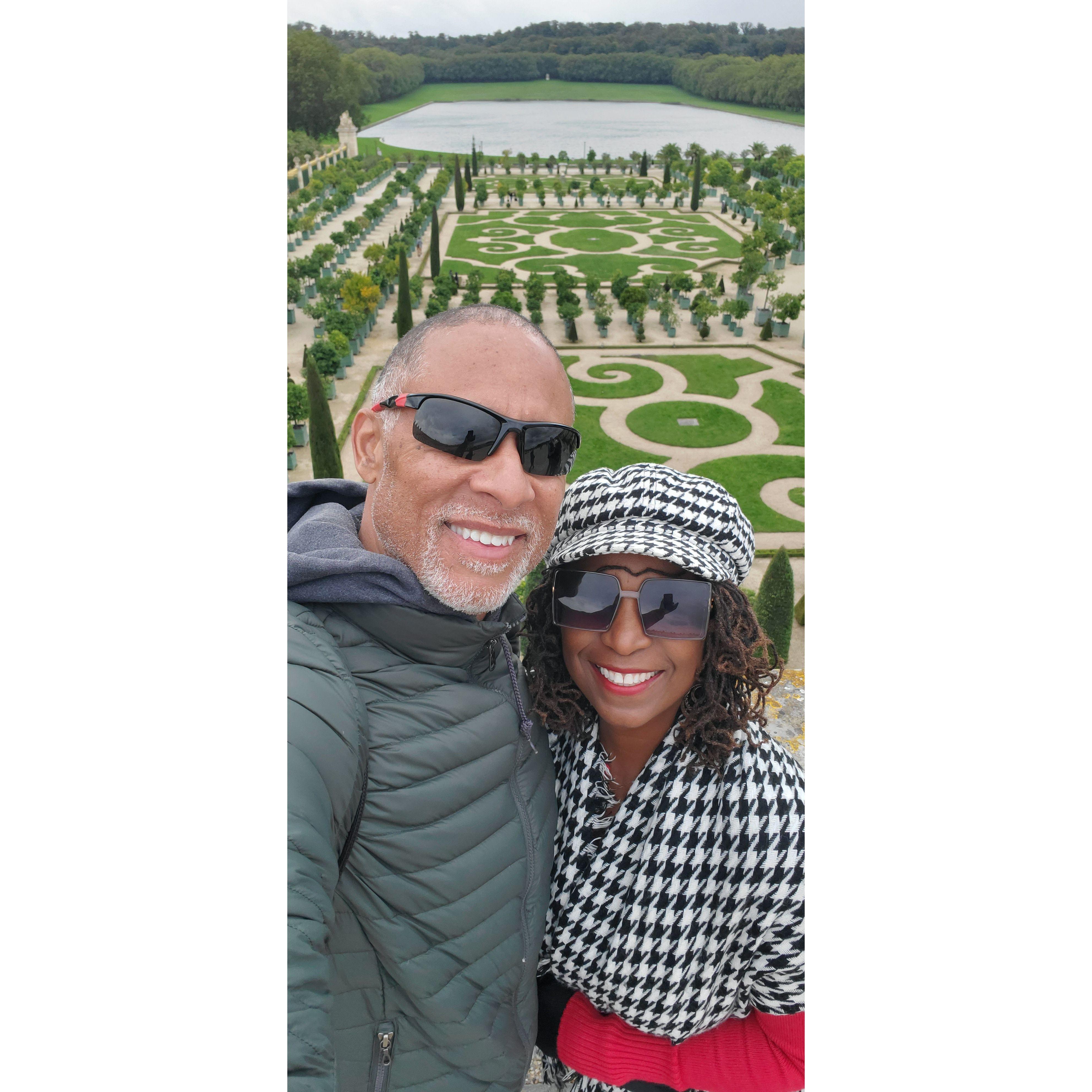 The gardens at the Palace of Versailles in France