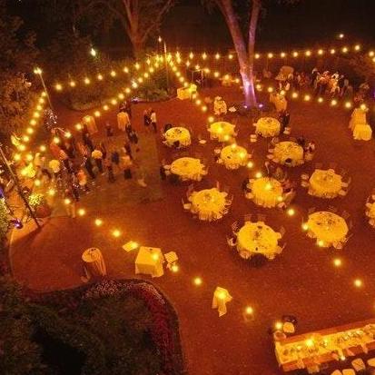 The reception area at night.