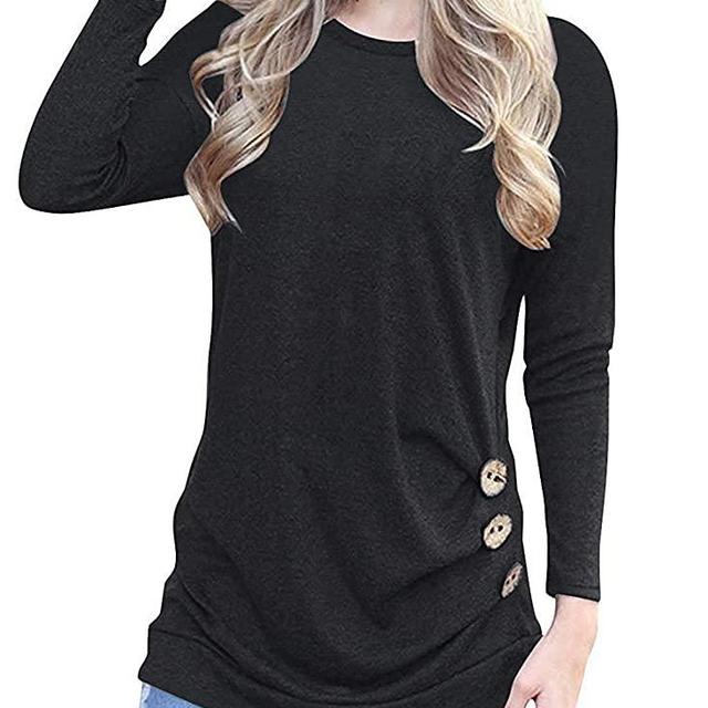 Yincro Women's Casual Long Sleeve Tunic Tops Fall Tshirt Blouses
