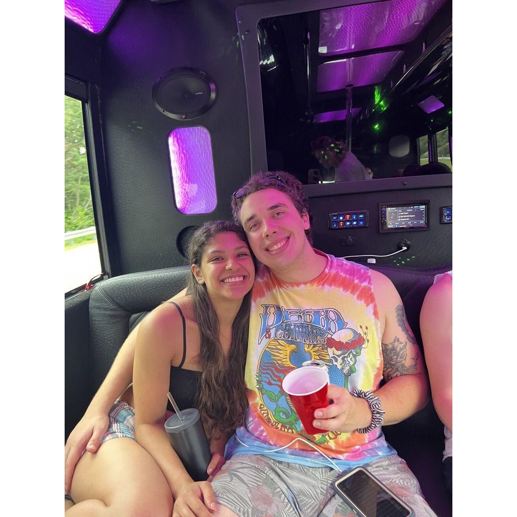 On the way to our first concert together!