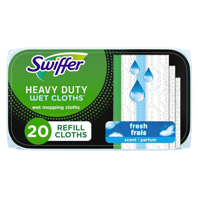 Swiffer Sweeper Heavy Duty Wet Mopping Cloths Multi Surface Refills, Open Window Fresh, 20Count