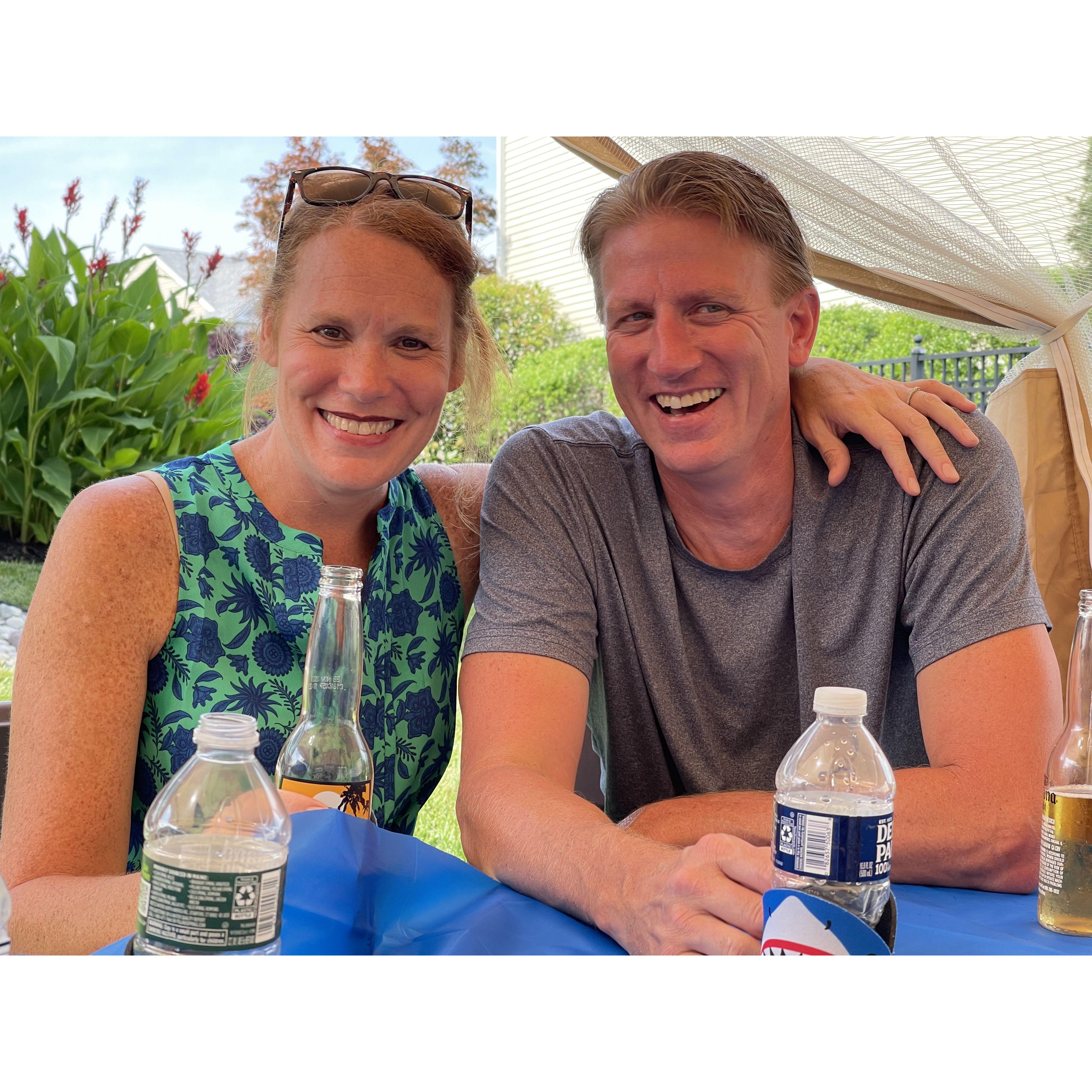 Mother and Father of the bride; Tony Hawk and Molly Ringwald.