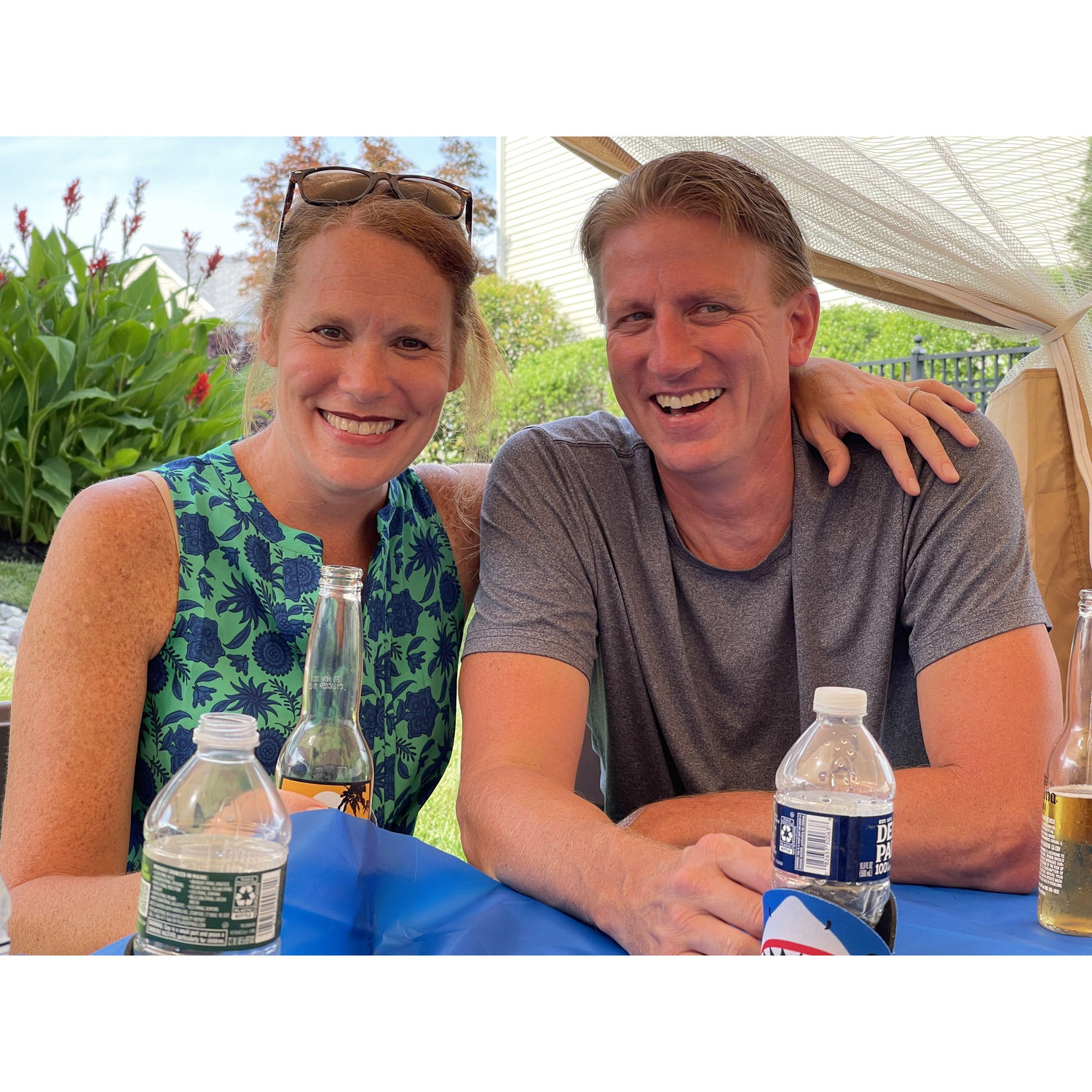 Mother and Father of the bride; Tony Hawk and Molly Ringwald.