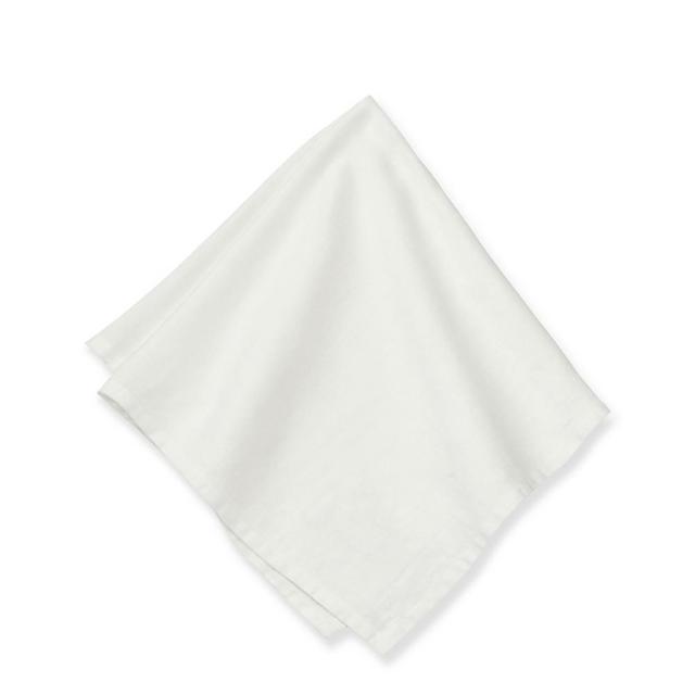 Italian Washed Linen Napkins, Set of 4, Cream