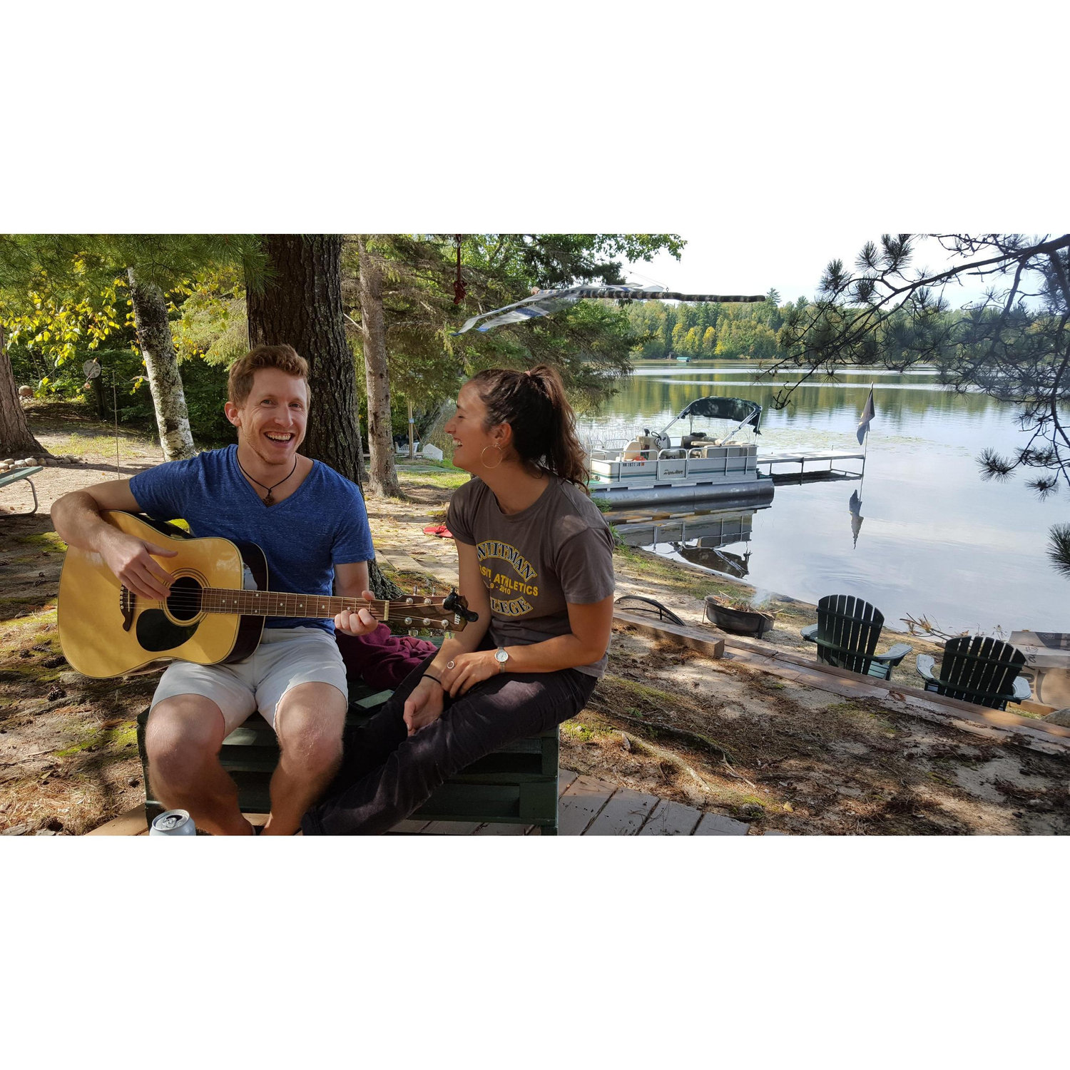 The first photo ever taken of us as a couple, back in September 2016, snapped by Eric Larsen! Erik loves to comment that this was when he taught Libby to play guitar.