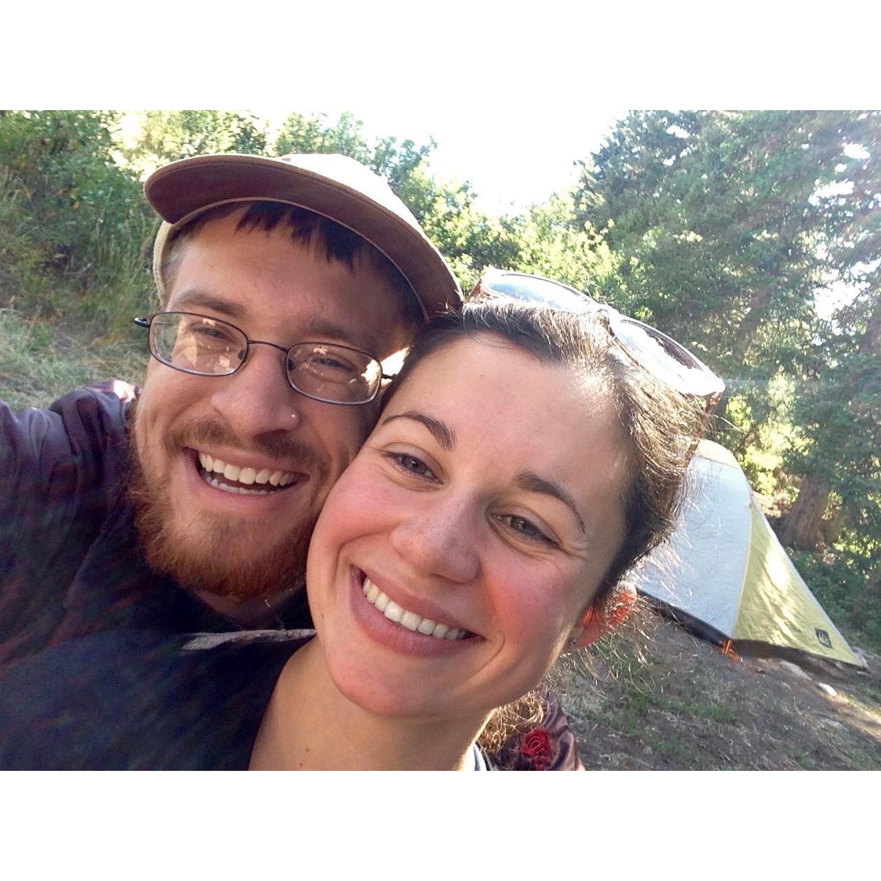 Camping in Wyoming.