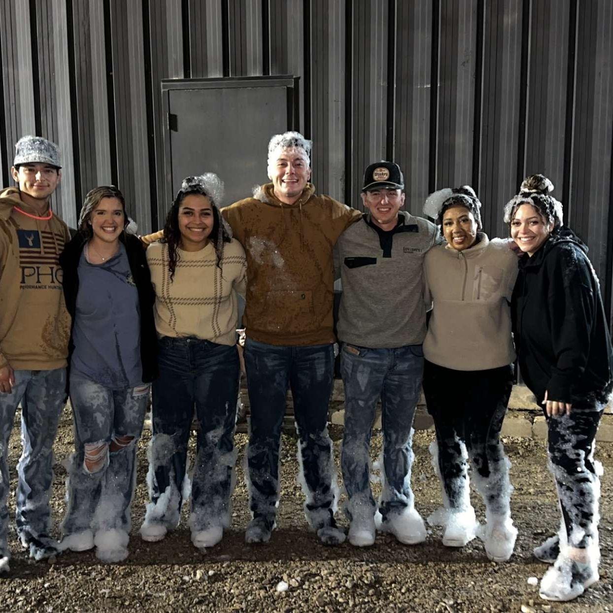 We went to our first haunted house this night.