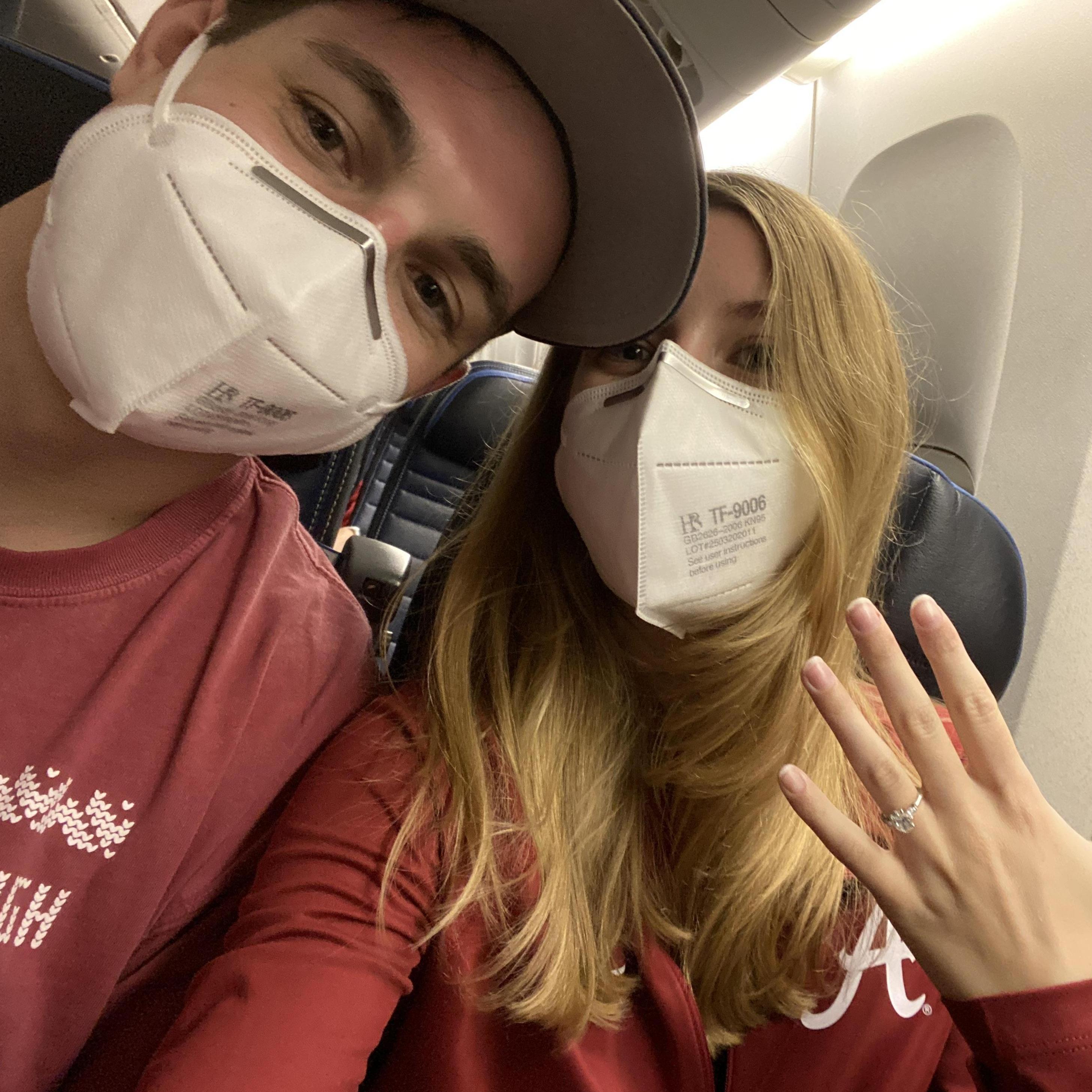 January 1, 2021
First flight as an engaged couple