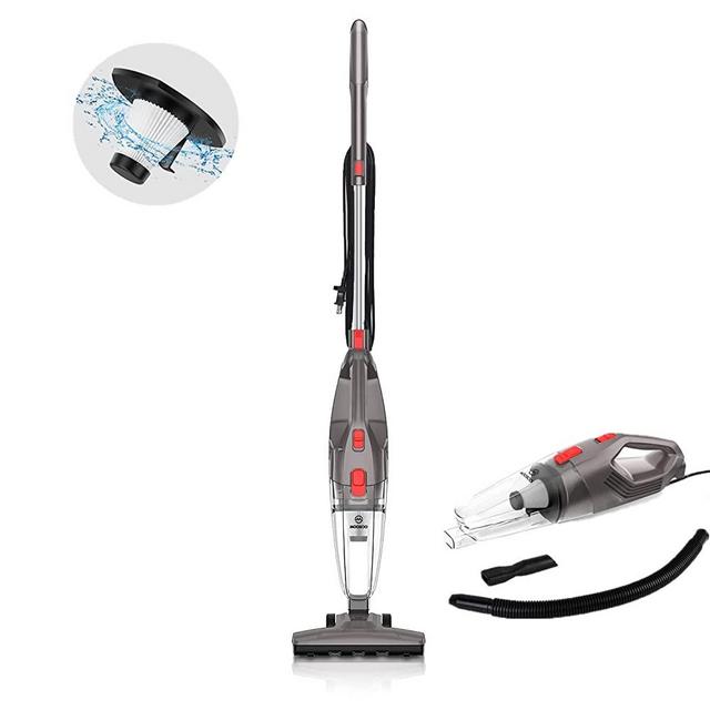 MOOSOO Vacuum Cleaner, 15KPa 4-in-1 Corded Stick Vacuum Cleaner with HEPA Filters for Hard Floor Lightweight LT450
