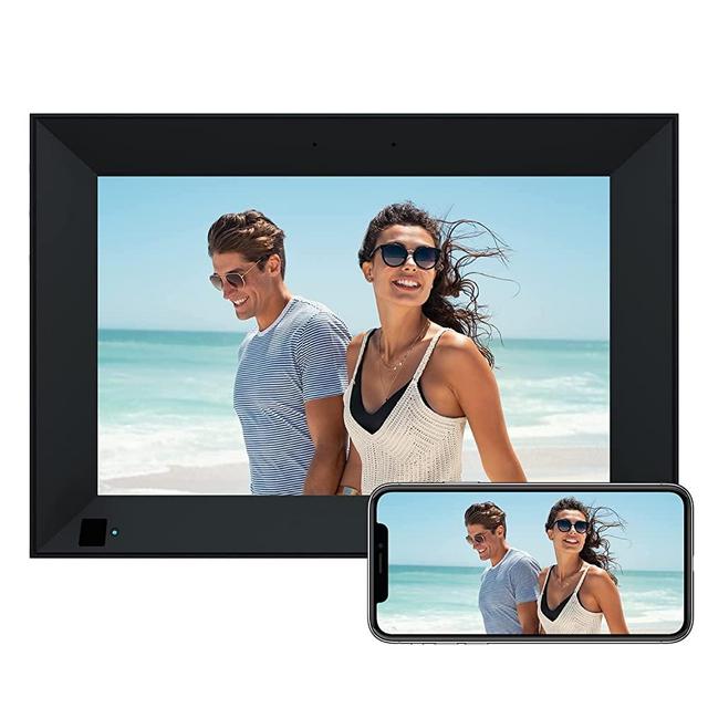 Dreamtimes 10.1 Inch Digital Photo Frame Smart WiFi Digital Picture Frame with HD Touchscreen Effortless One Minute Setup to Send Photos Remotely Via AiMOR App