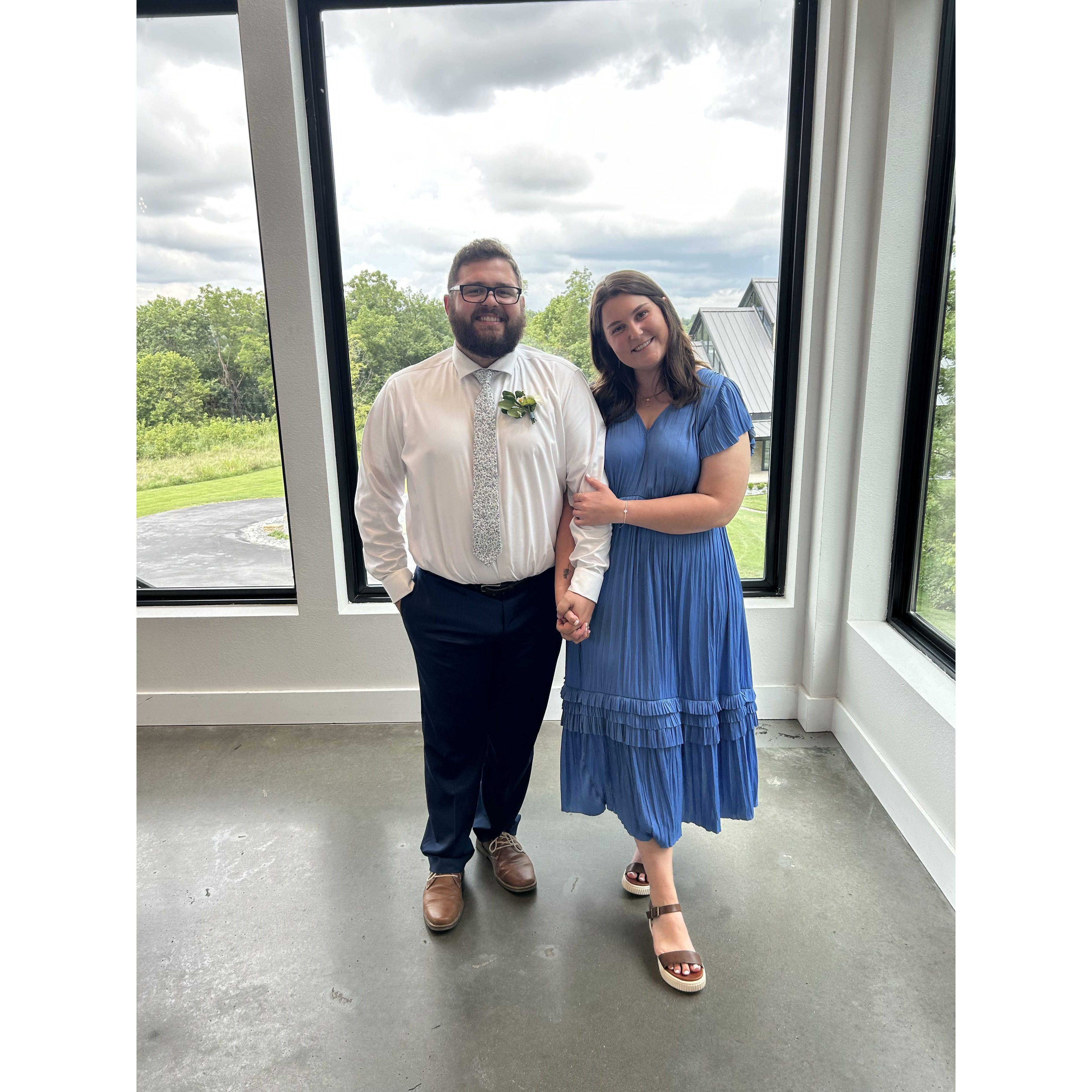 Halfway through our long-distance summer, we saw each other at a friend's wedding in Arkansas. On this trip, Turner met one of Susie's best friends and he taught her how to two-step in a parking lot.