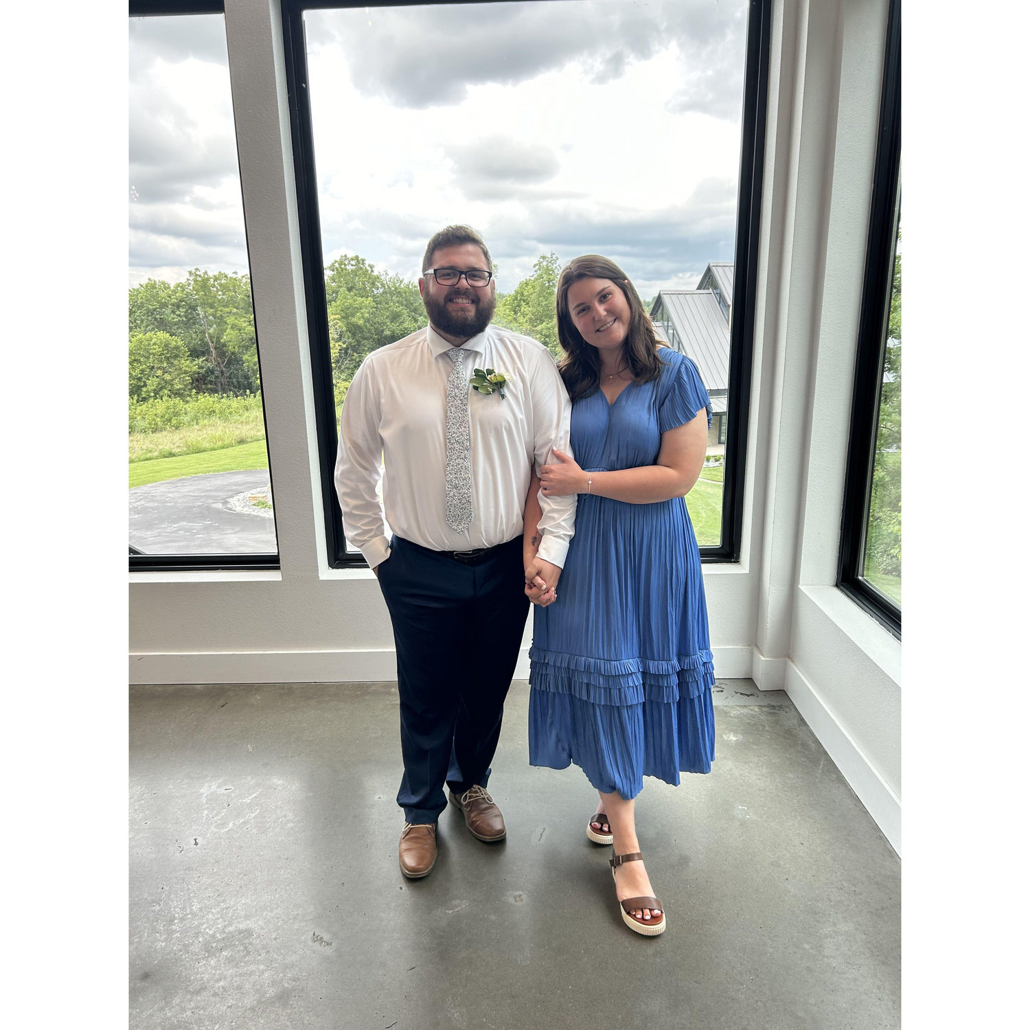 Halfway through our long-distance summer, we saw each other at a friend's wedding in Arkansas. On this trip, Turner met one of Susie's best friends and he taught her how to two-step in a parking lot.
