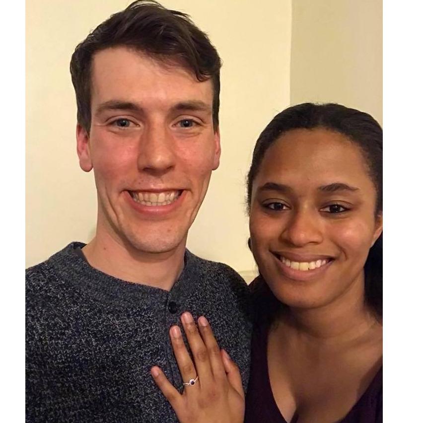 Us announcing our engagement!