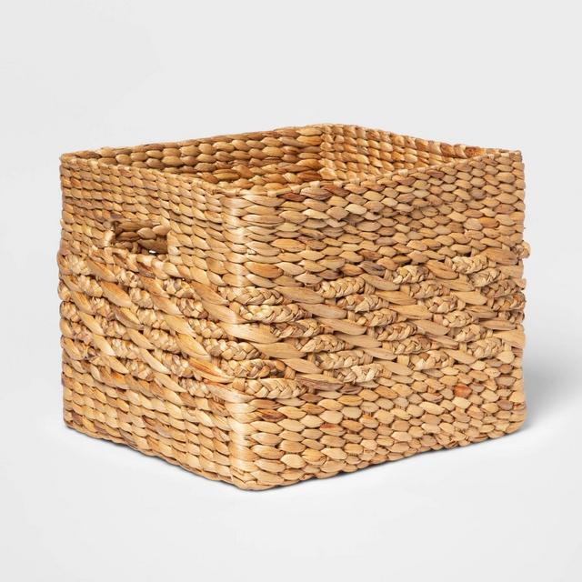 Large Double Woven Water Hyacinth Milk Crate - Threshold™
