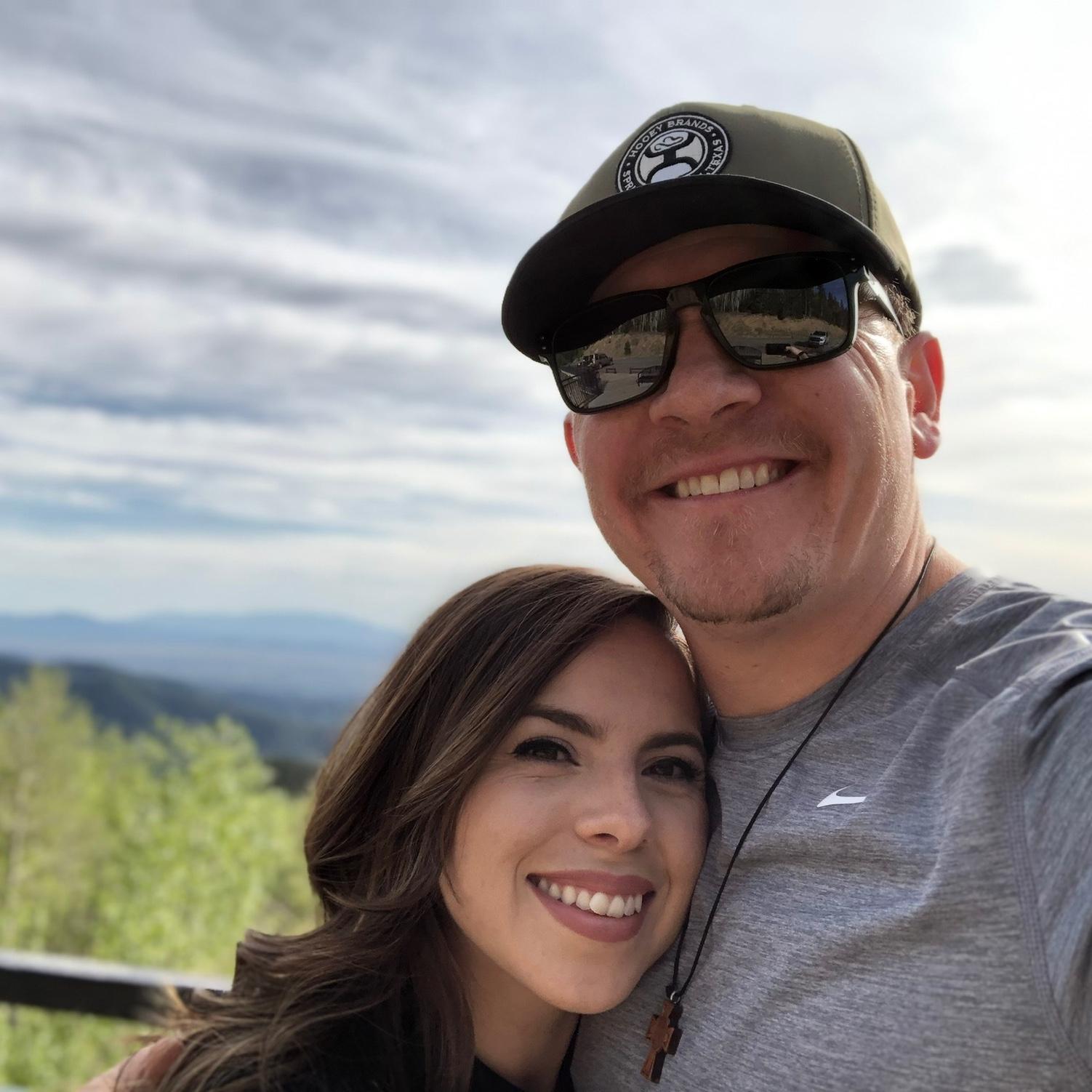 Our first date was in the Santa Fe mountains because of COVID 🫠 going to the mountains with a stranger, who ended up being my future husband