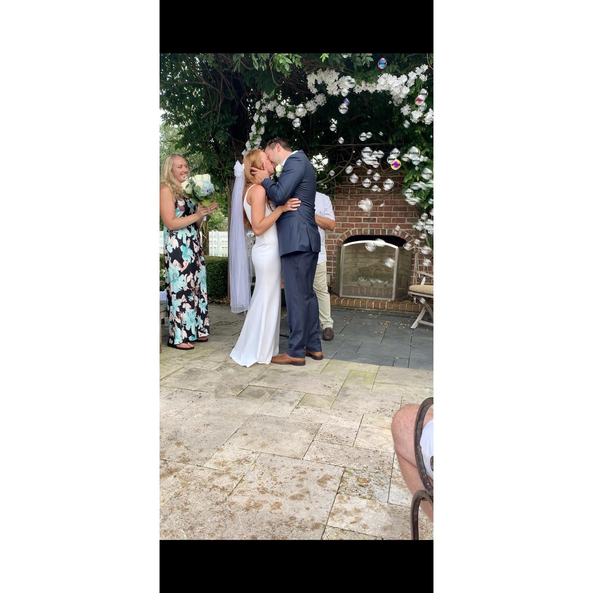 A very COVID wedding, kept our original wedding date with an intimate 2020 backyard wedding