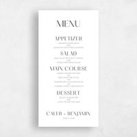 White Wedding Menu - Goodwin
