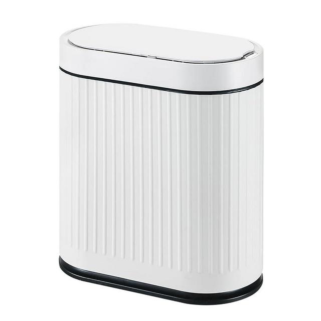 SYNCVIBE Bathroom Sensor Trash Can with Automatic Lid 2 Gallon Smart Garbage Can, 7.5 Liter Slim Small Trash Bin, Motion Sensor Waterproof Wastebasket for Office, Bedroom, Bathroom and Kitchen