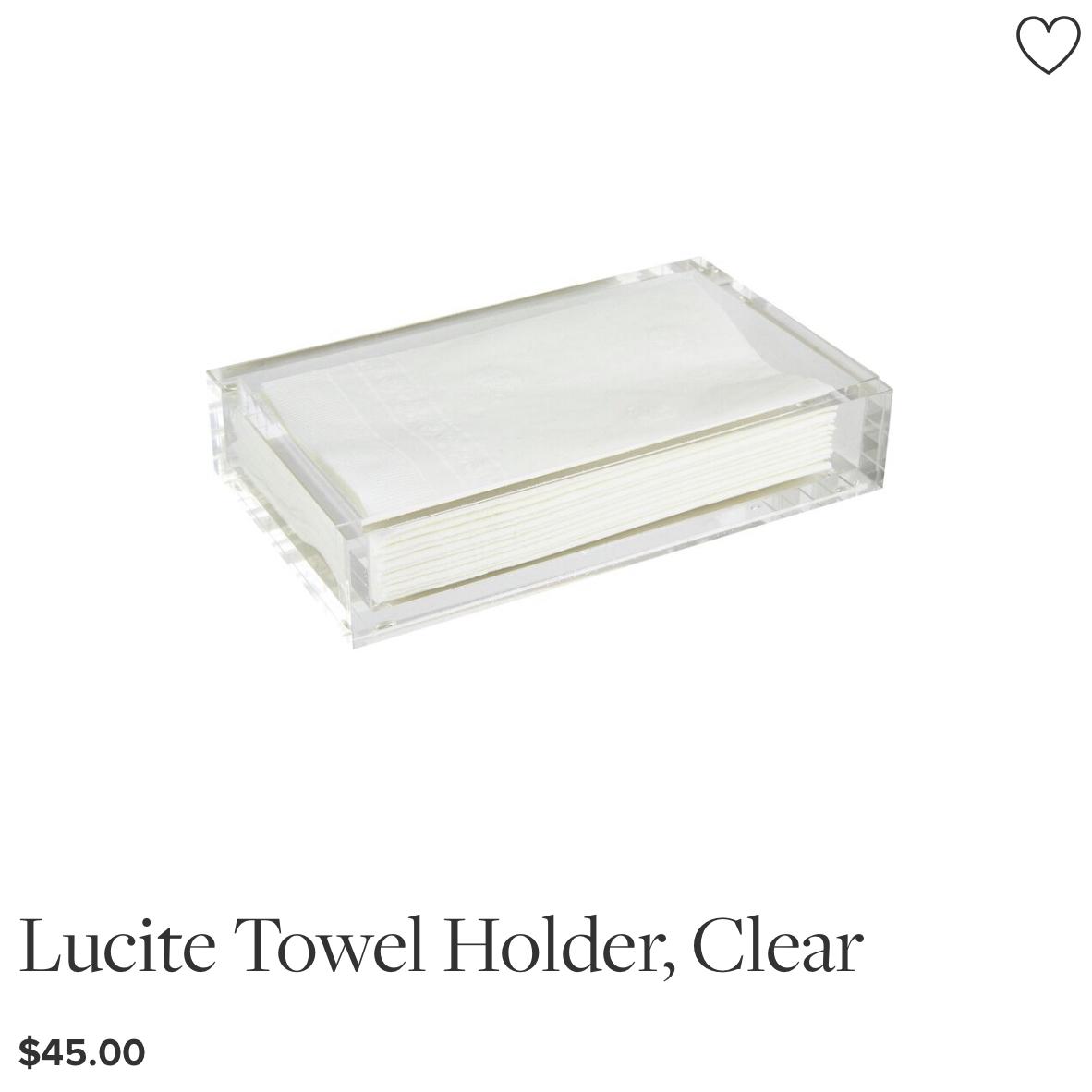 Lucite Towel Holder, Clear | One Kings Lane Twitter