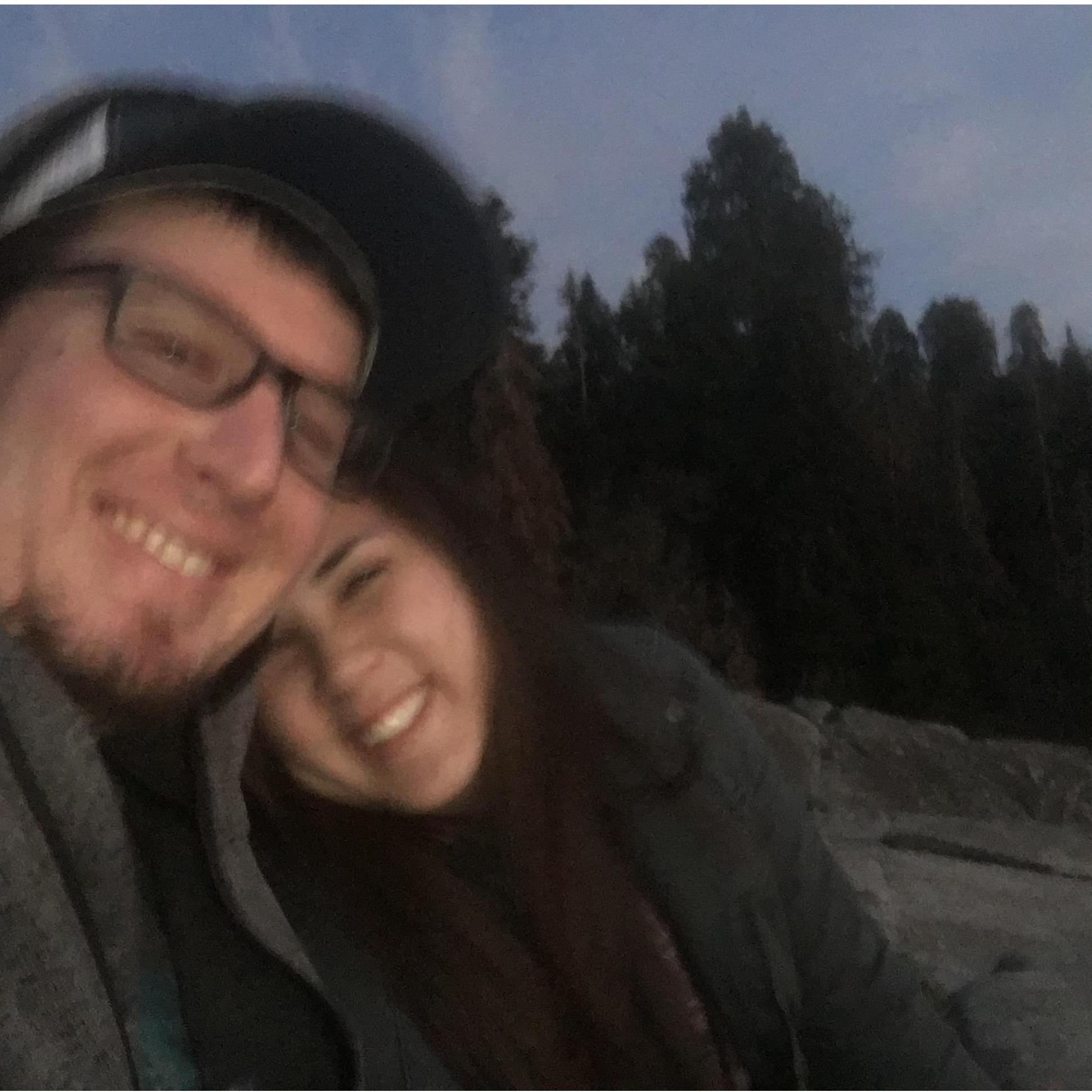 Blurry but full of love...The time when Blake drove Steph to a special spot to watch the sunset