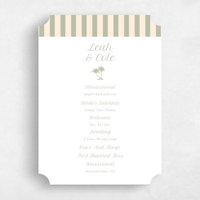 Green Ticket Wedding Program - Mauritius