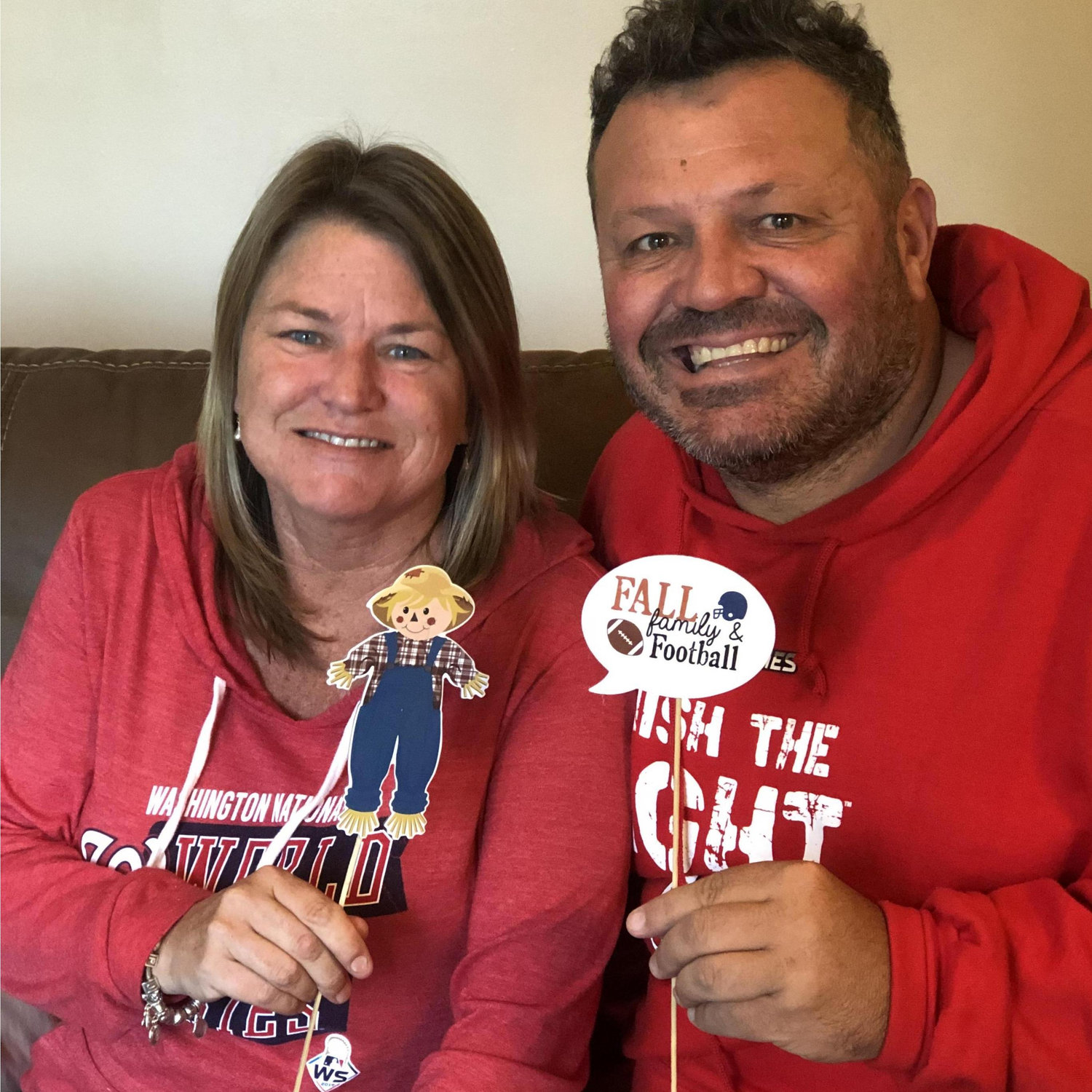 Making my sister Shelley happy with the signs that she brought for photos on Thanksgiving