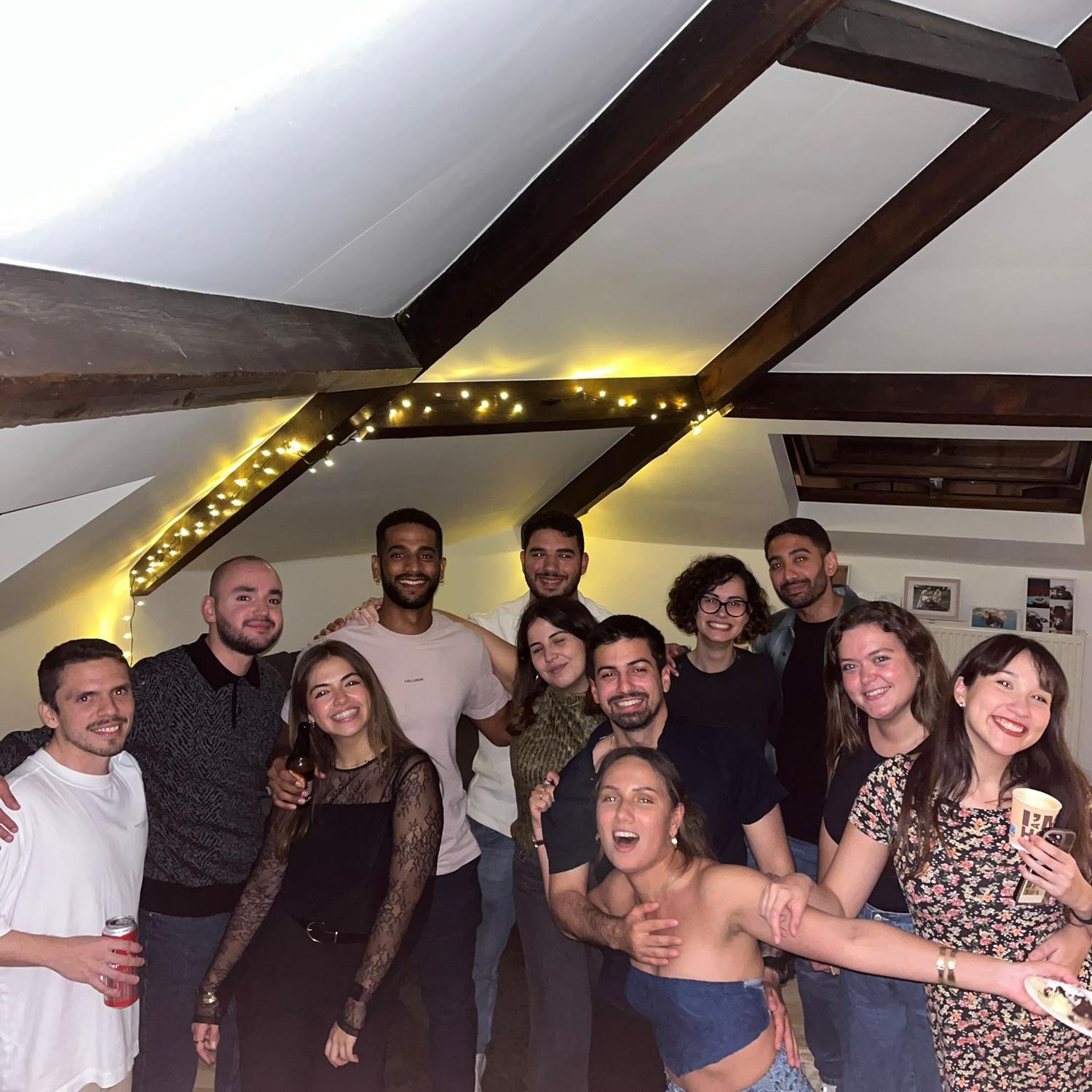 Saying goodbye to our friends in Brussels before we move back to Trinidad