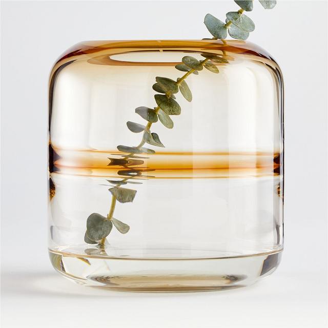 Daydream Amber Swirl Medium Glass Vase