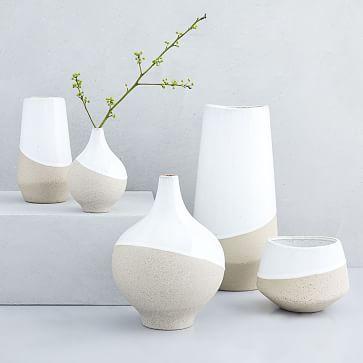 Half-Dipped Stoneware Vases - Medium Skinny