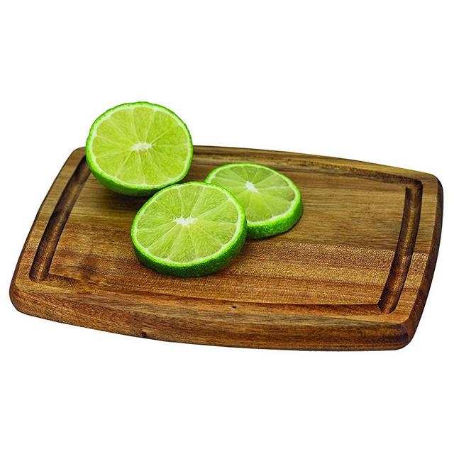 TB Home 8" Acacia Wood Serving & Cutting Board with Juice Groove