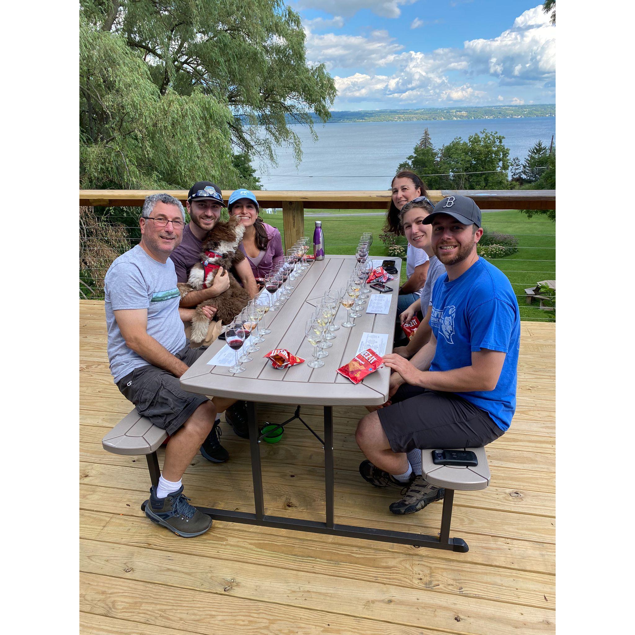 Charlie, Mellie, Matt, Nicole, Donna, Carlye and Derek at the Finger Lakes 2021