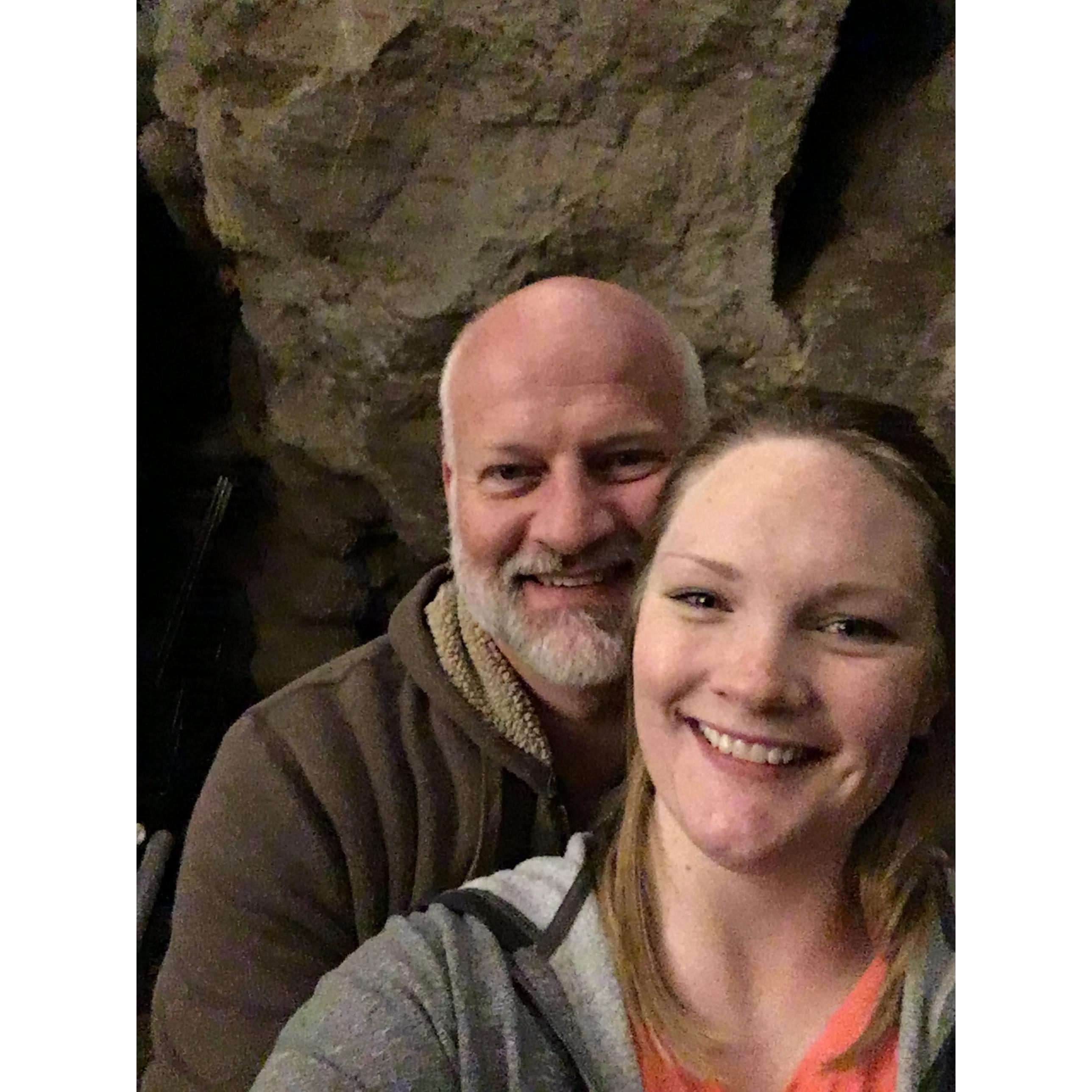 Our first time exploring a cave together