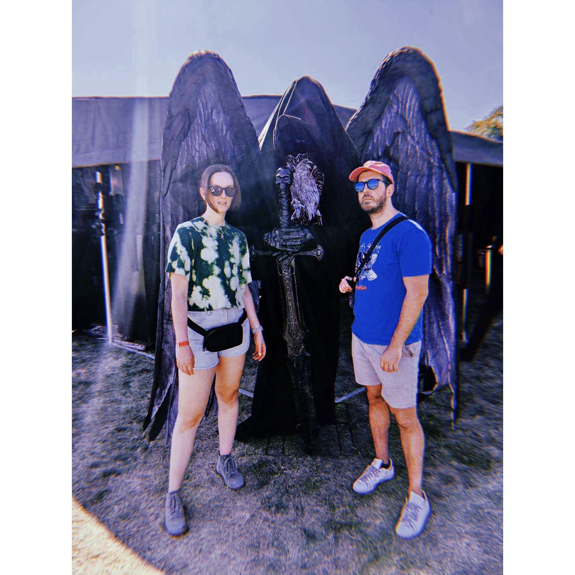 At Riot Fest, a rock music festival that we attend every year in Chicago!