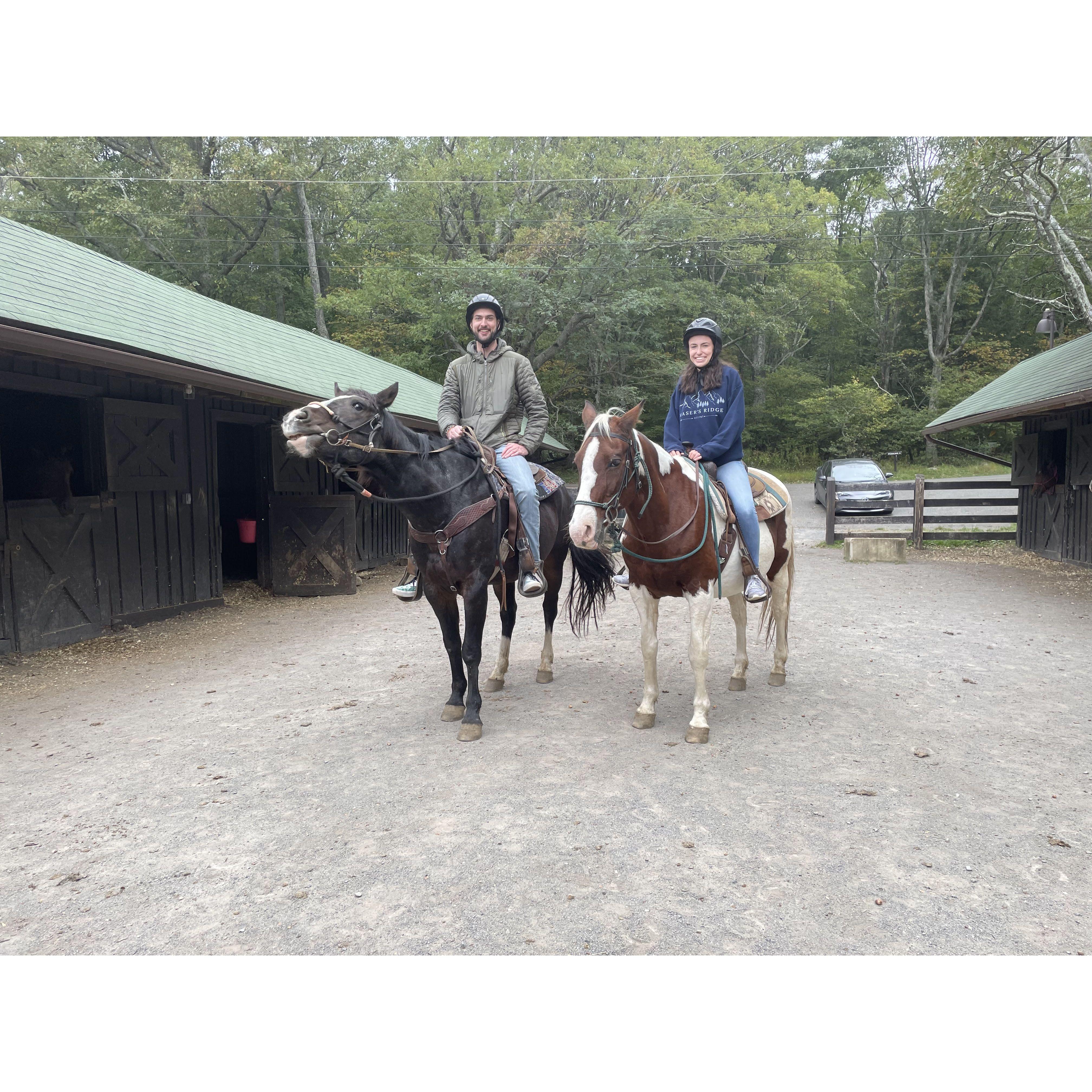 2022 - Horseback riding in Shanendoah National Park (where Ashley thought they were going to get engaged)