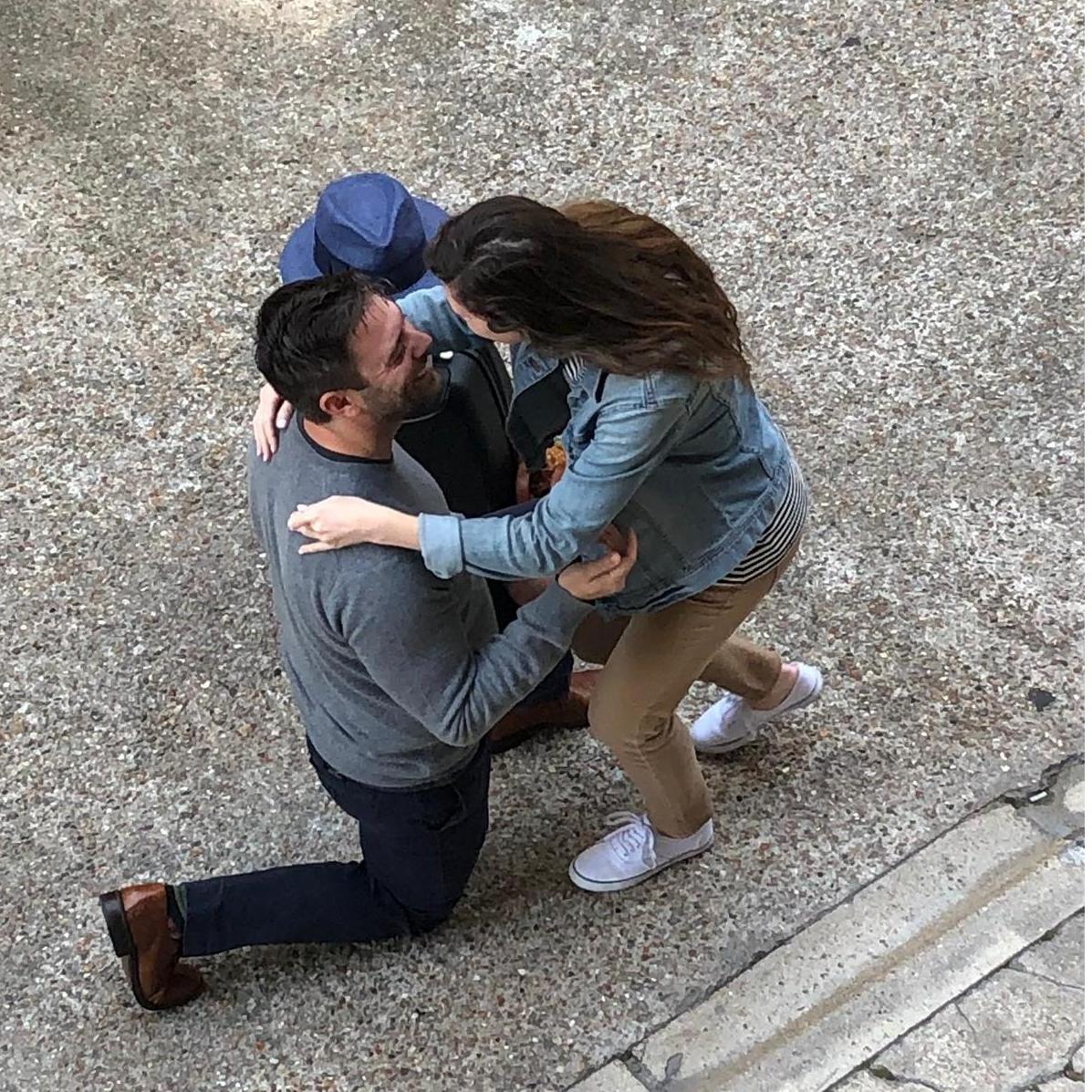 The proposal, on my Aunt Colette's street in Paris