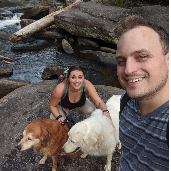 One of their favorite things to do is go hiking and camping with Zook and Millie!