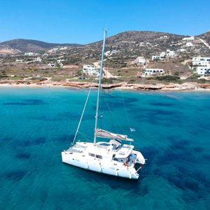 Catamaran in Greece