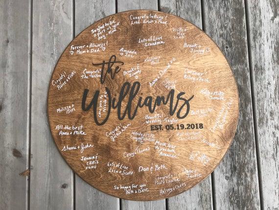 Wood Wedding Guestbook