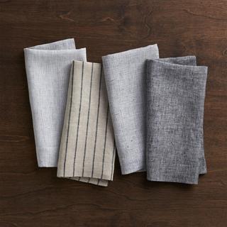 Suits Grey Linen Cloth Dinner Napkin, Set of 4