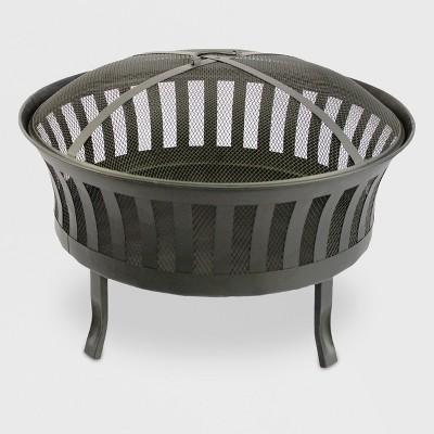 26" Slat Cauldron Fire Pit - Black - Threshold™