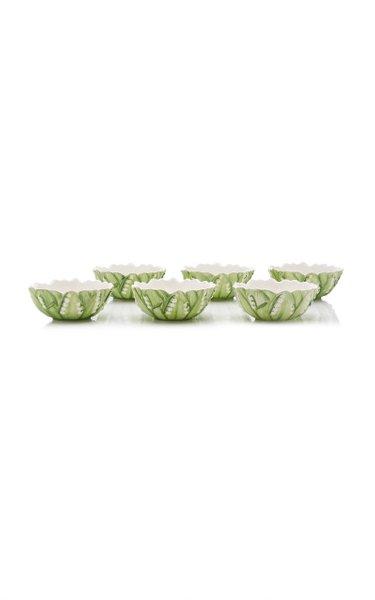 Set-Of-Six Lily Of The Valley Ceramic Cereal Bowls