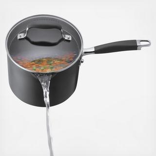 Advanced Nonstick Covered Straining Saucepan